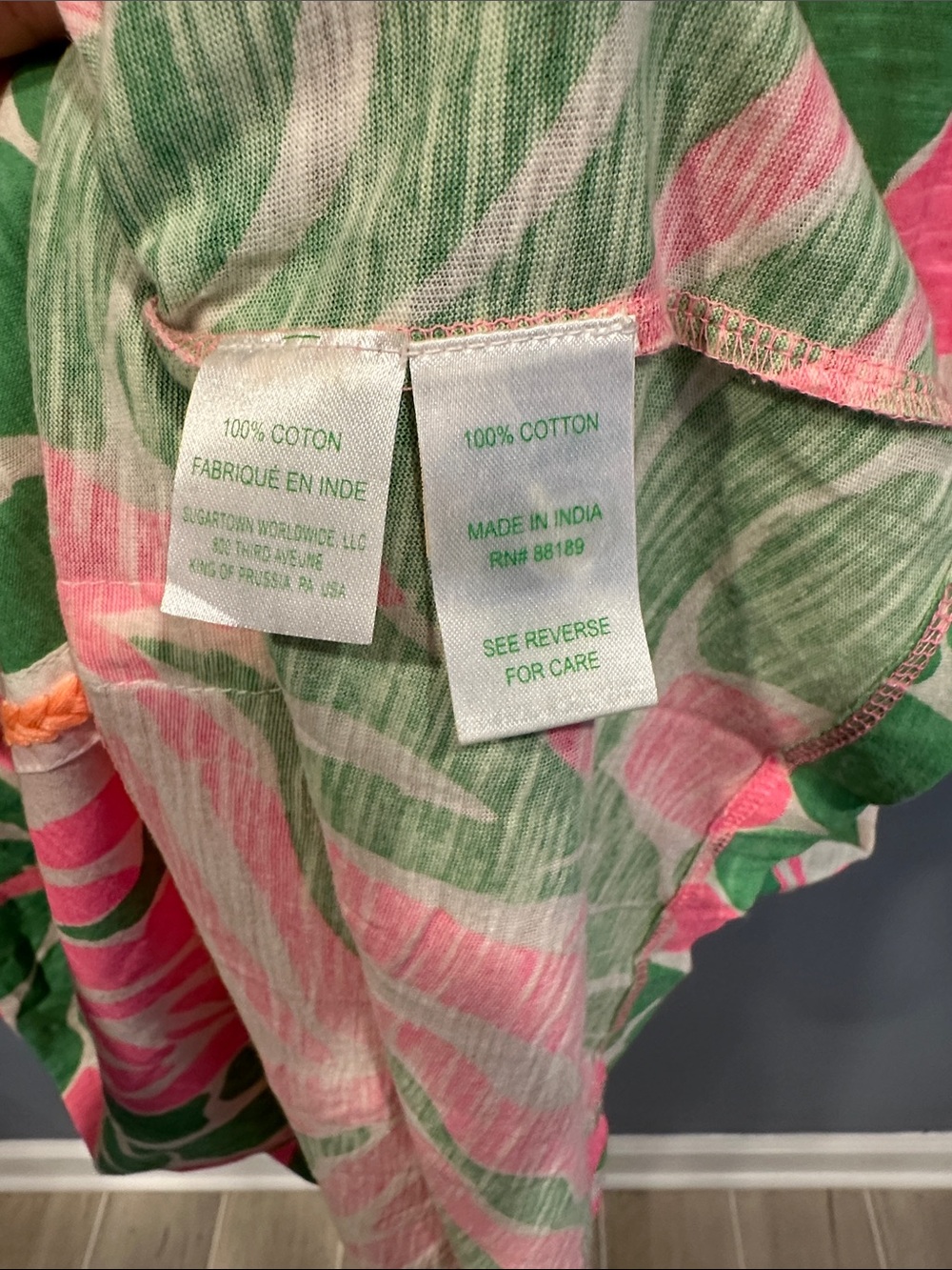 Lilly Pulitzer Bonita Pink Sneaky Tiki Cover Up - Picture 5 of 5